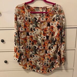 Le Lis Autumn Floral Blouse